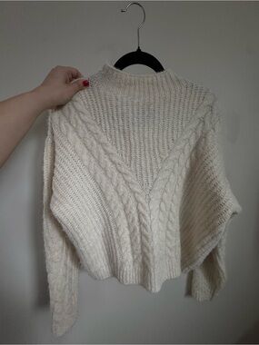 Universal Thread Cream Cable Knit Mock Neck Sweater - Women